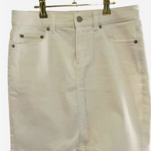 Daniel Cremieux White Denim Skirt